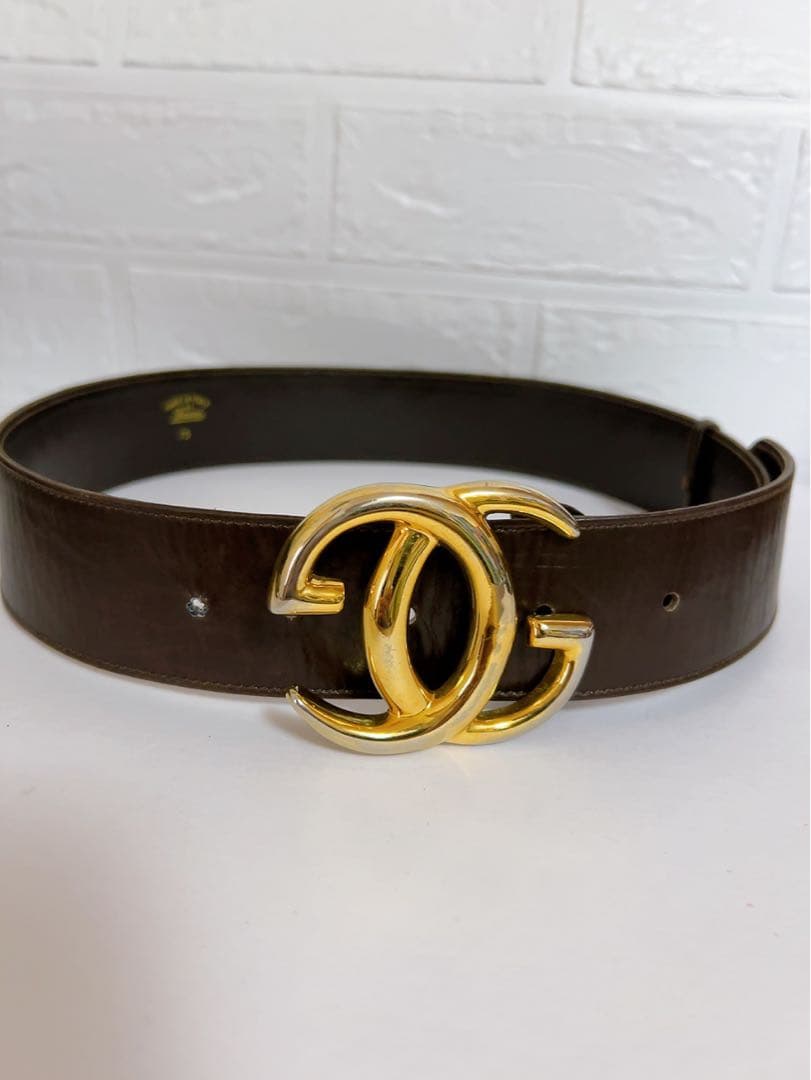 グッチ　GUCCI ベルト　ブラウン　GGバックル 75