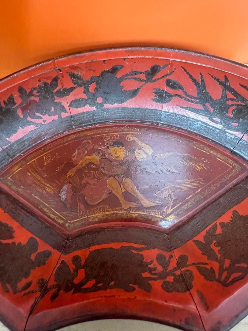 1738  唐物扇面盆　唐子遊戯の図　時代物