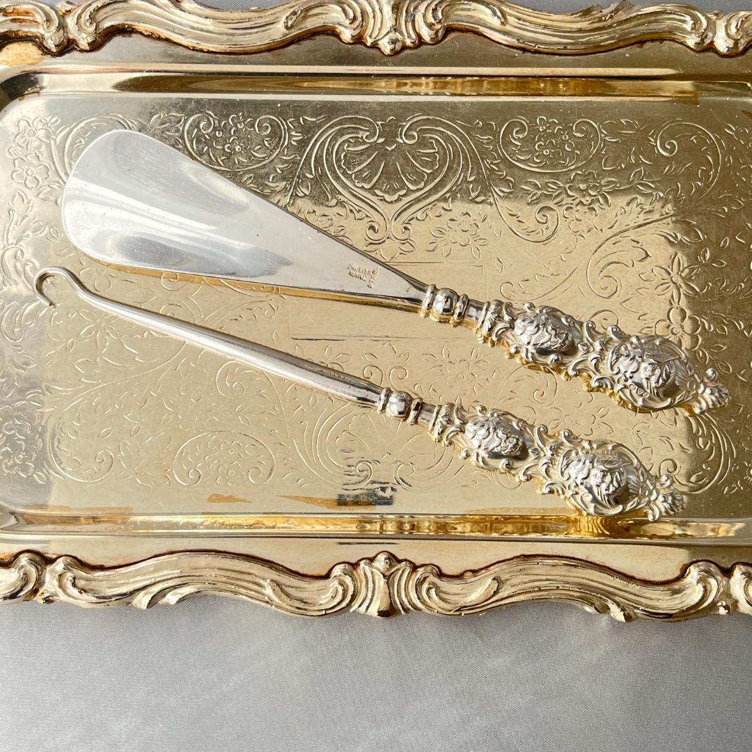 【Adie & Lovekin】【純銀ハンドル】 天使の靴べら / ボタンフック