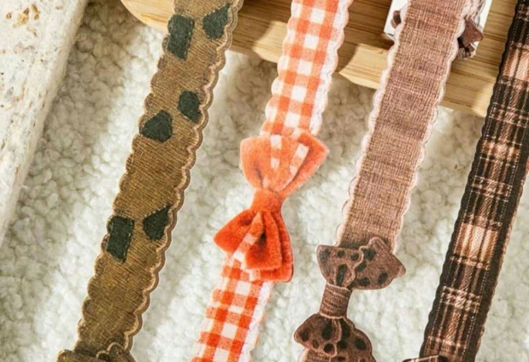 海外 ハトロン紙 リボン柄マスキングテープ コラージュ素材