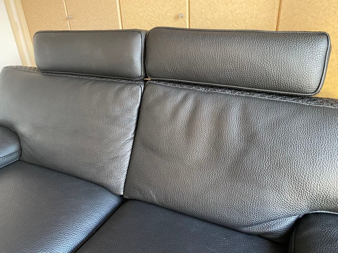 【展示品】ケルビン　ジョルマーニ　黒総革　購入約50万円　高級ソファ　美品