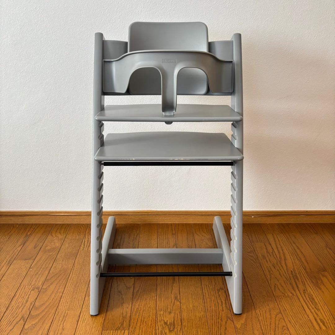 美品＊ストッケ　トリップ トラップ　ベビーチェア+ベビーセット　ストームグレー