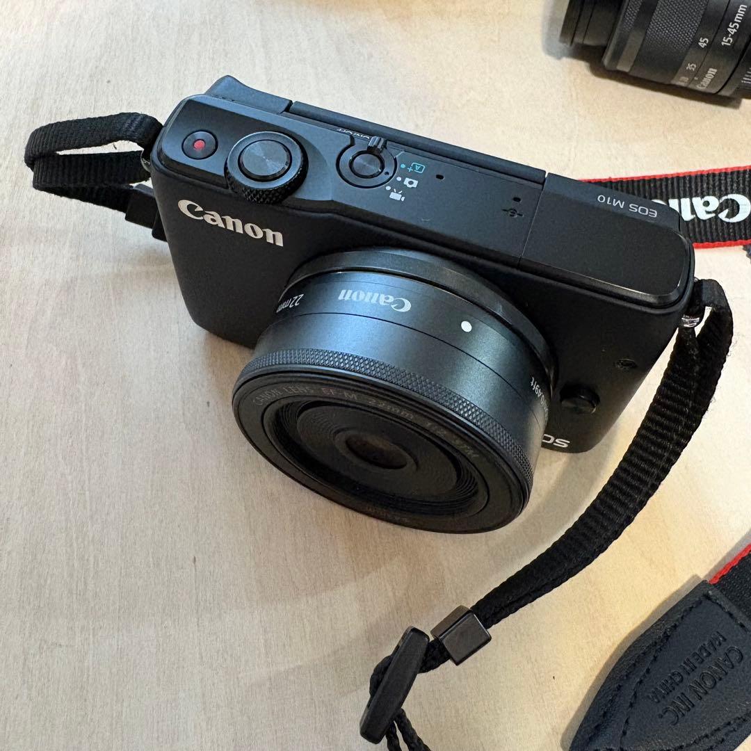 【極美品】Canon キヤノン ミラーレス一眼カメラ EOS M10レンズ2 黒