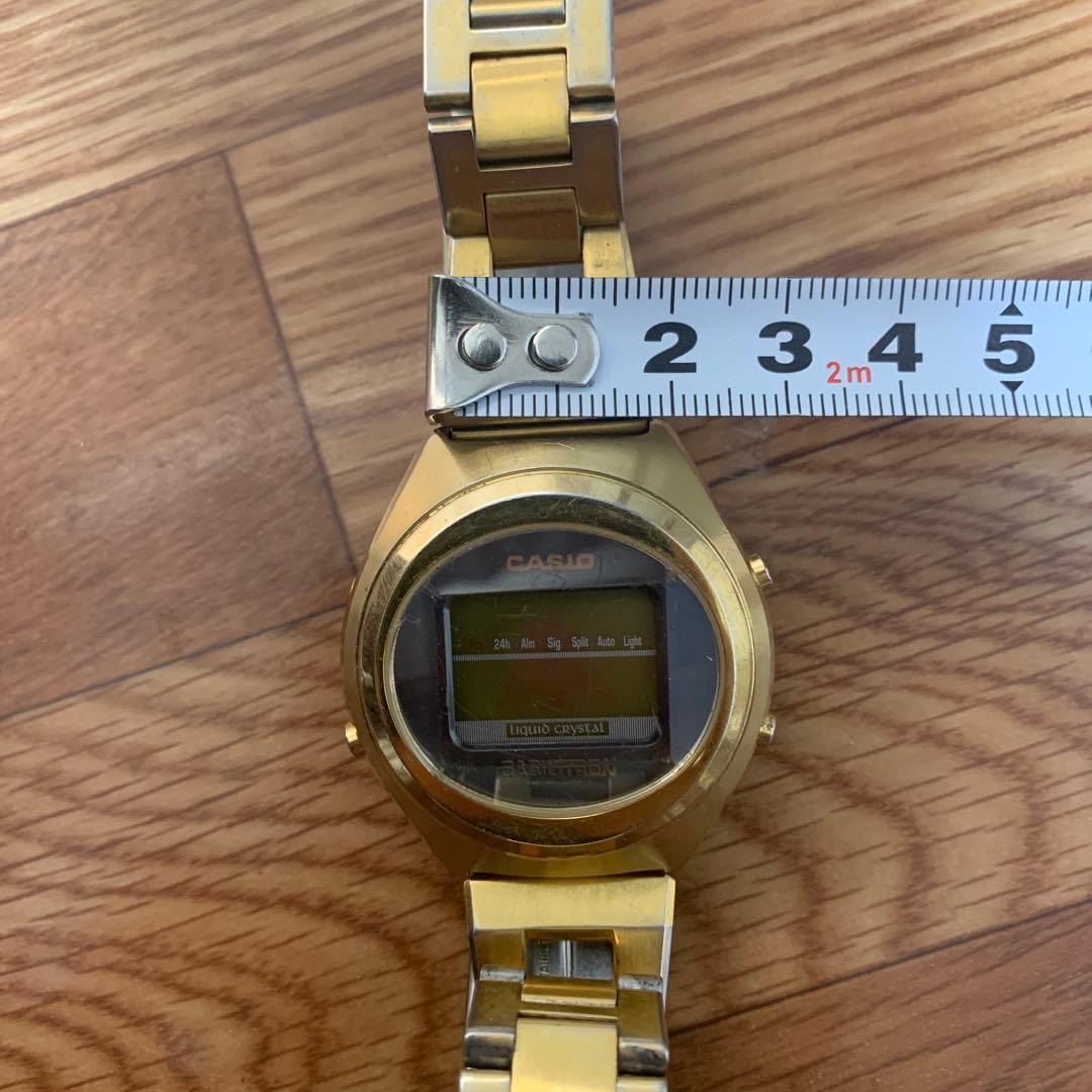 【ジャンク、現状不動】CASIO Casiotron ゴールド腕時計