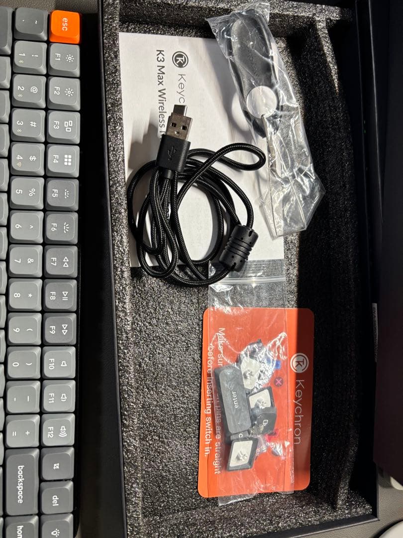 keychron k3max ホットスワップ対応　茶軸　US配列