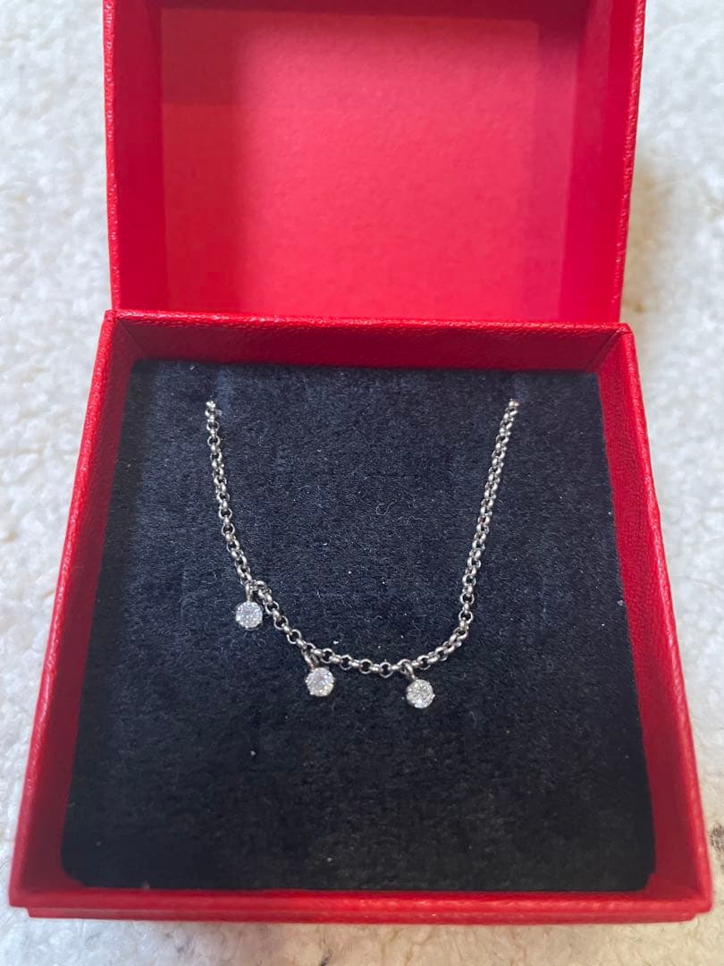 天然ダイヤモンドトリロジーチェーンアンクレットP850