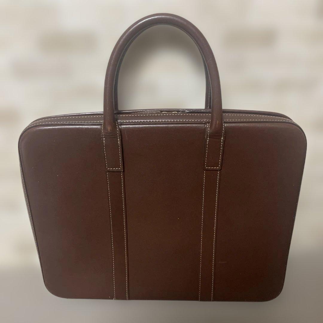 【美品】土屋鞄 コンフィオCONFFIO オイルヌメ ビジネスバッグ ブラウン