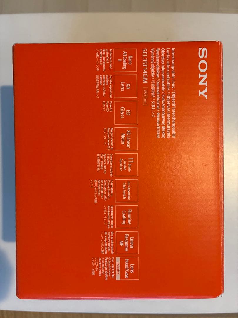 SONY FE 35mm F1.4 GM レンズ 美品 防湿庫保管品