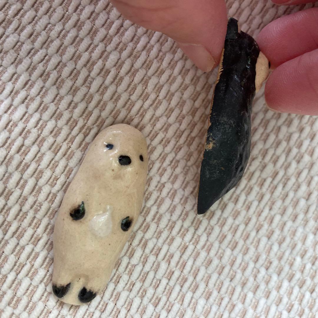 KIYATA クマ、ラッコ陶器製箸置　未使用