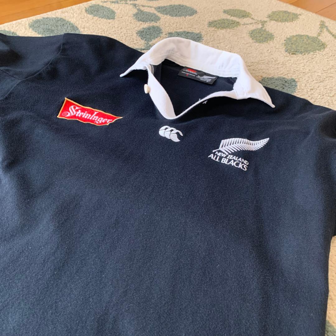 ニュージーランド　オールブラックス Steinlager ラガーシャツ S