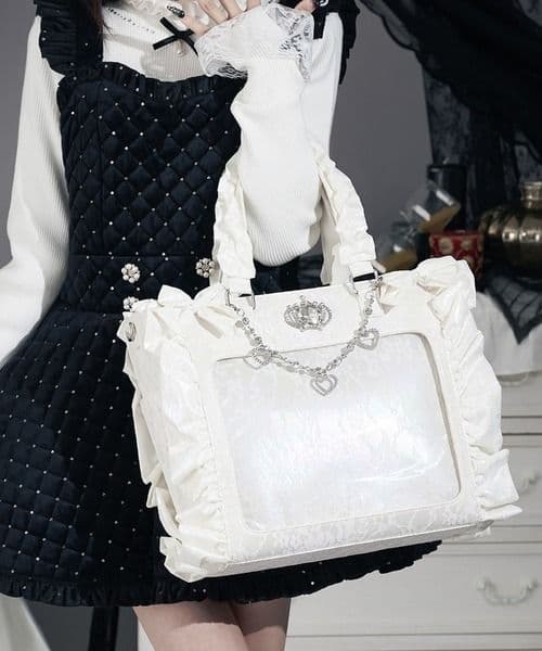 Pal elfy パルエルフィー オーロラレースBIG姫痛バ/地雷系 量産型 白