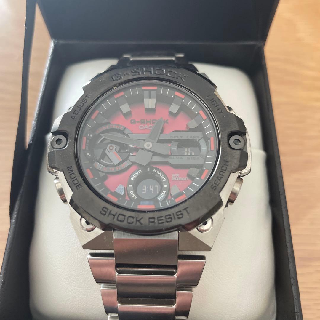 G-SHOCK デジタル腕時計 ブラック/レッド