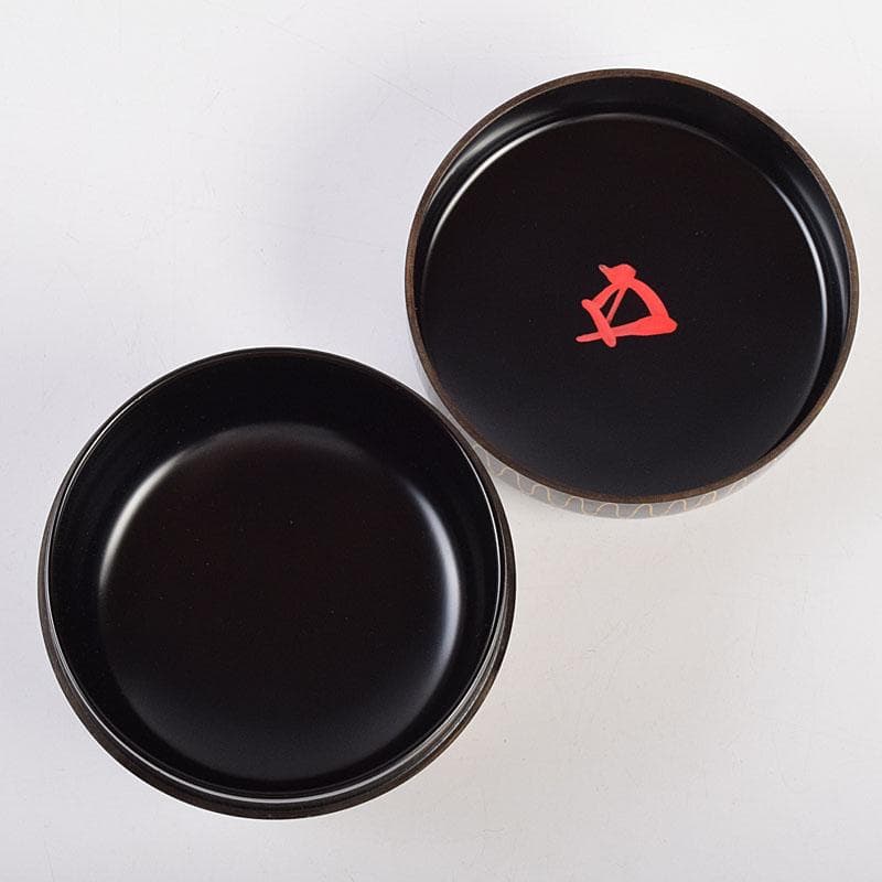 茶道具　蒔絵師　荒井正春作　網目蒔絵　平棗　鵬雲斎極め箱　D　R9204