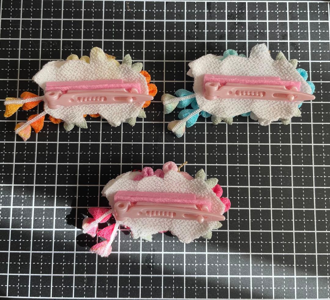 たな　犬用髪飾りバレッタ　つまみ細工