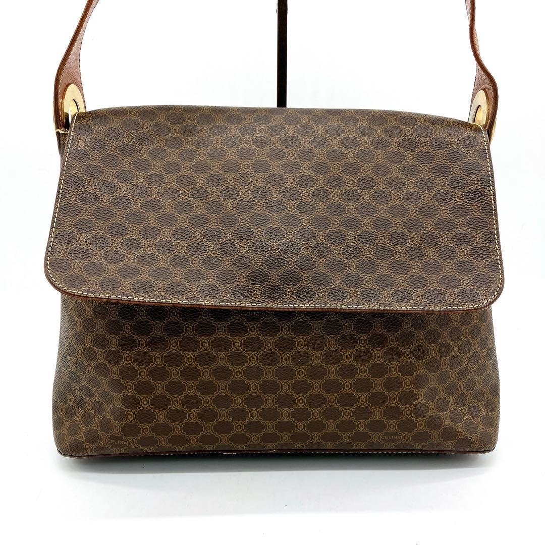 希少サークル金具【CELINE】ショルダーバッグ　マカダム柄.