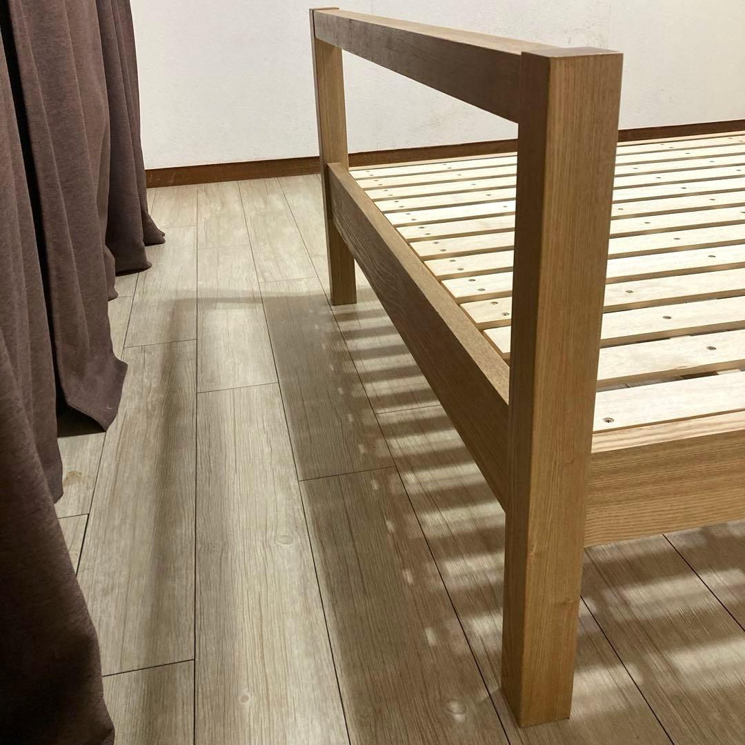 【自社配送エリア内限定販売】パっと見美品！MUJIセミダブルサイズベットフレーム