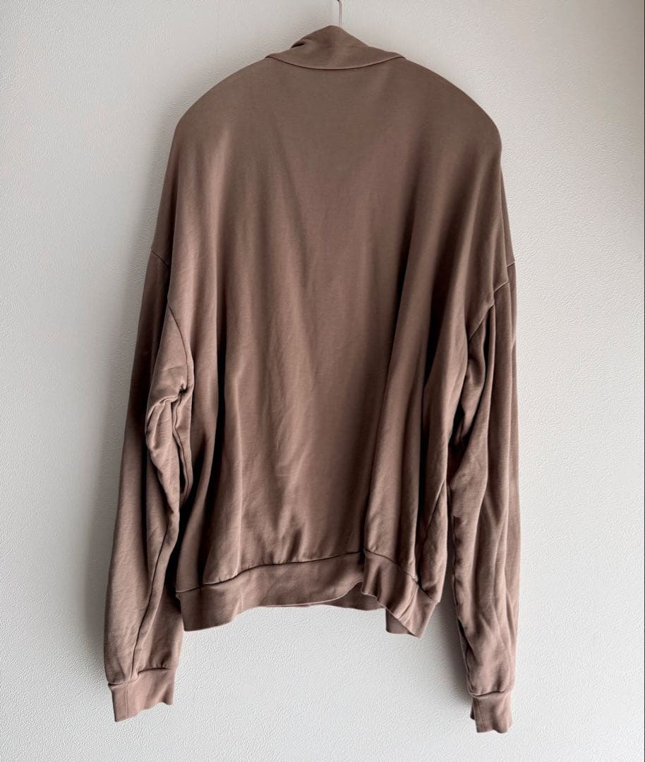 オーラリーELASTIC HIGH GAUGE SWEAT ハーフジップ