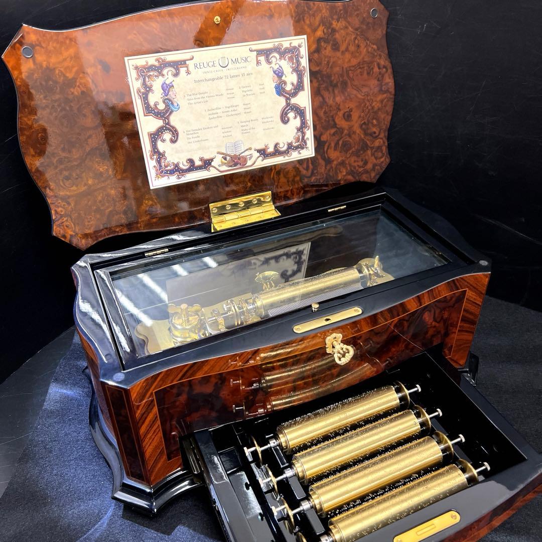 リュージュシリンダー式オルゴール　72弁15曲　東Y8-0105☆2F