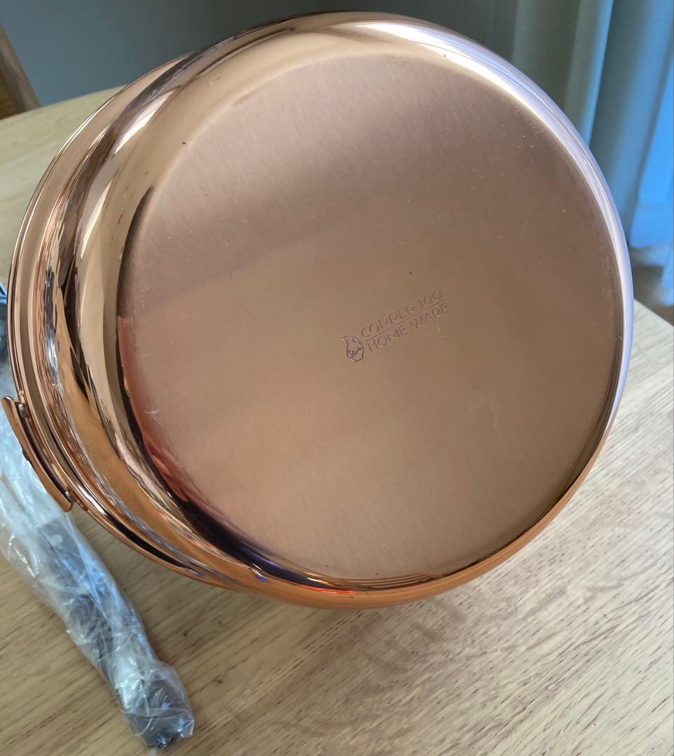 新光金属株式会社 銅製 鍋 未使用品 お玉付き ばんや鍋 山菜鍋 いろり鍋
