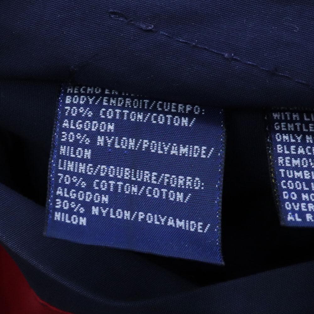 希少！９０s トミーヒルフィガー 背中ロゴ刺繍リバーシブルナイロンジャケット