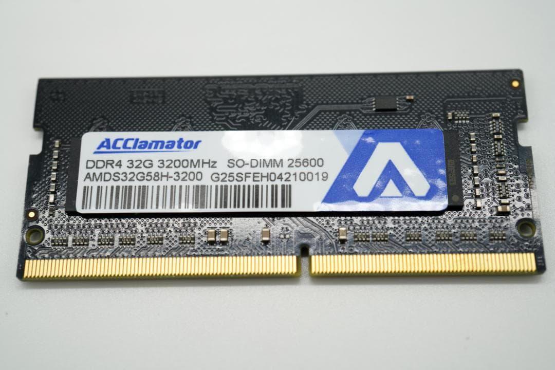 DDR4 SODIMM 64GB（32GB*2枚） 3200MHz