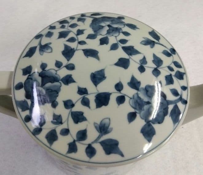 茶道具 水次 水注 片口 古伊万里写 花唐草 利祥 波佐見焼 利左エ門