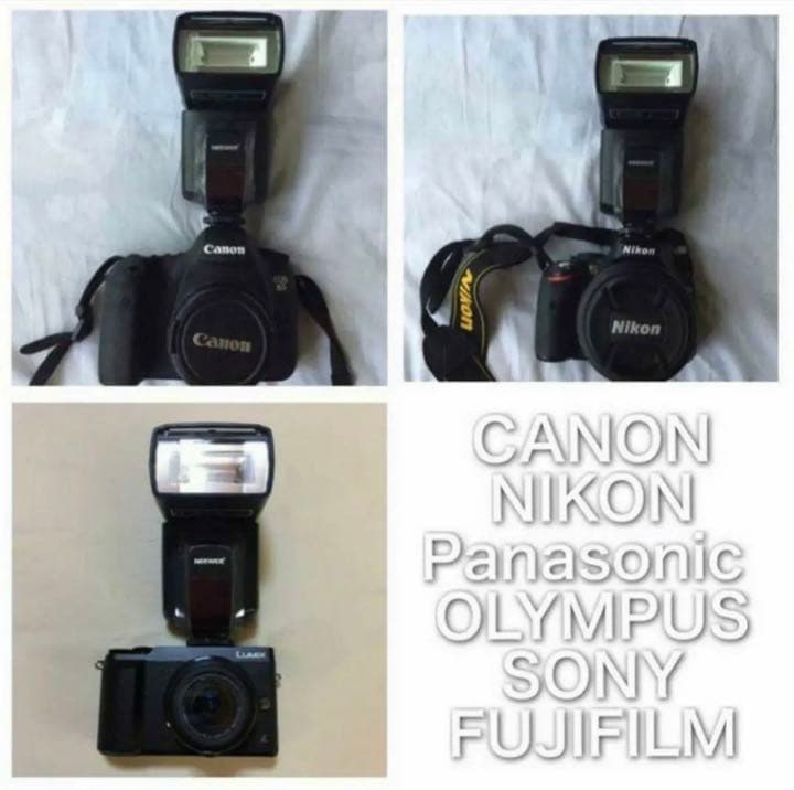 一眼レフカメラ、ミラーレスカメラ対応！ストロボ！スピードライト！カメラマン必須！