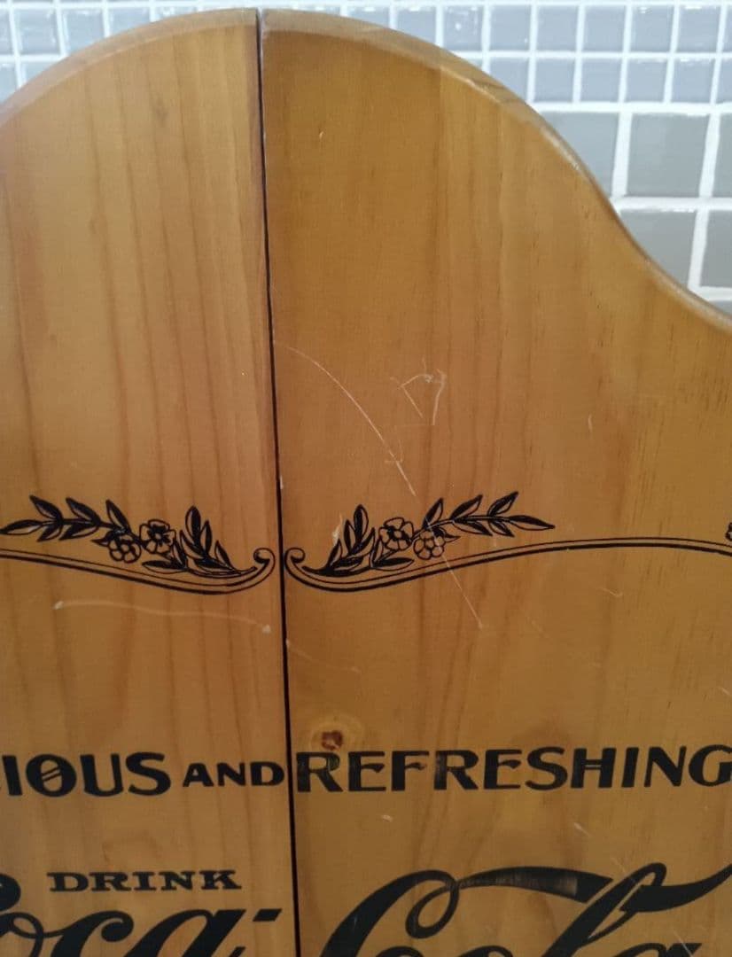 希少　コカコーラ　ビンテージ　木製　シェルフ　棚