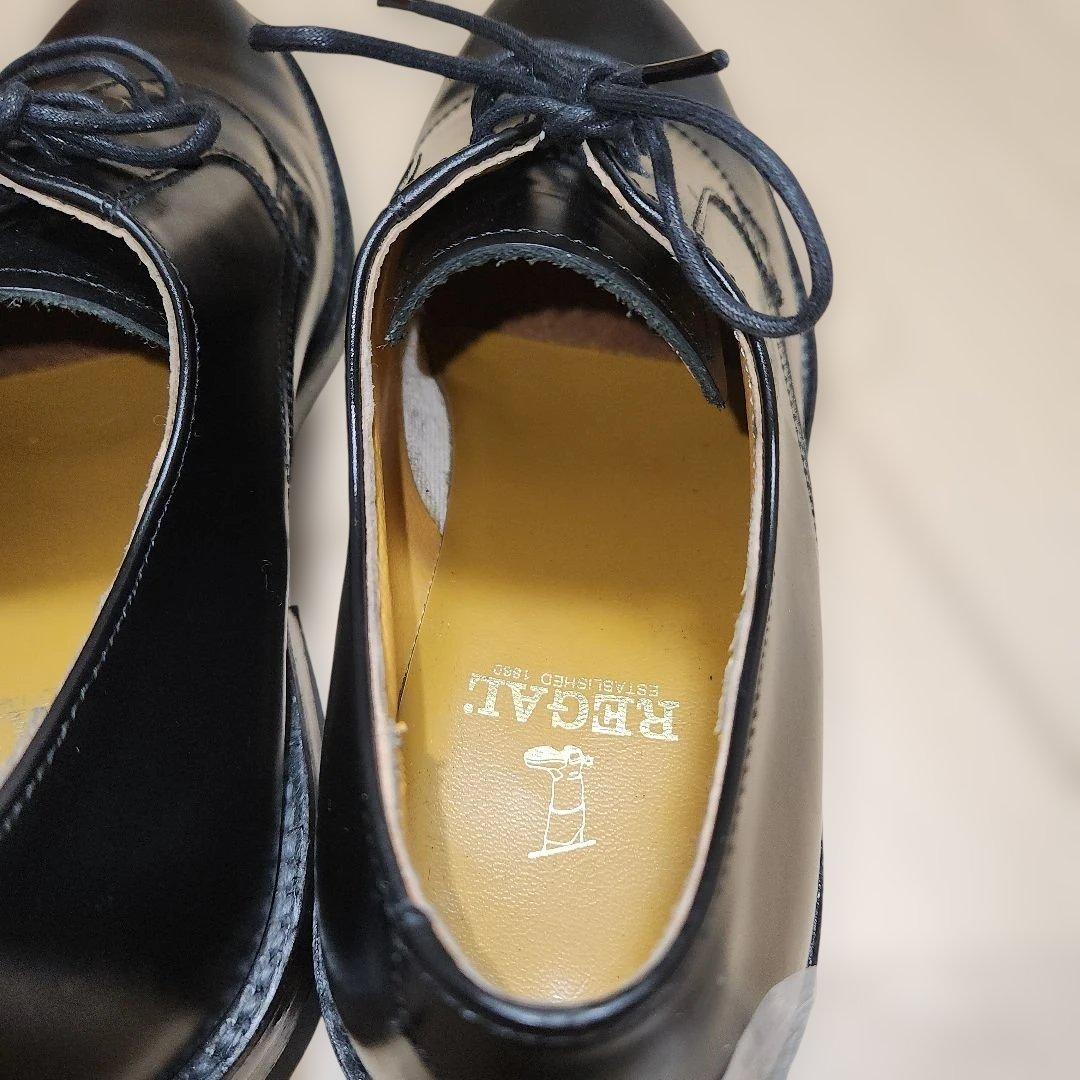 美品リーガル プレーントゥ J636 ブラック 25.5