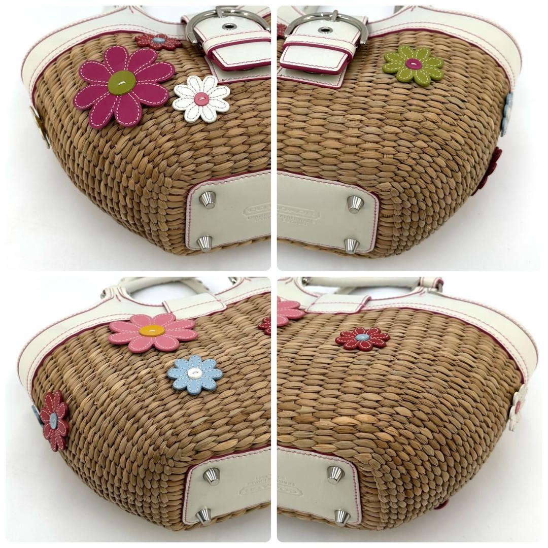 COACH コーチ ソーホー かごバッグ フラワーモチーフ 内側シグネチャー