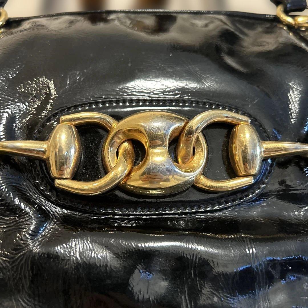 めりーグッチ ホースビット バンブー レザー ハンドバッグ ショルダー