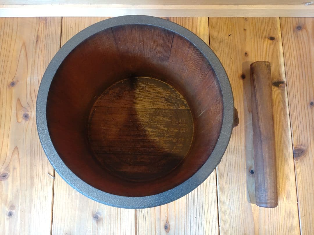 古民具　古道具　一斗桝と糸巻のセット　昭和レトロ　アンティーク