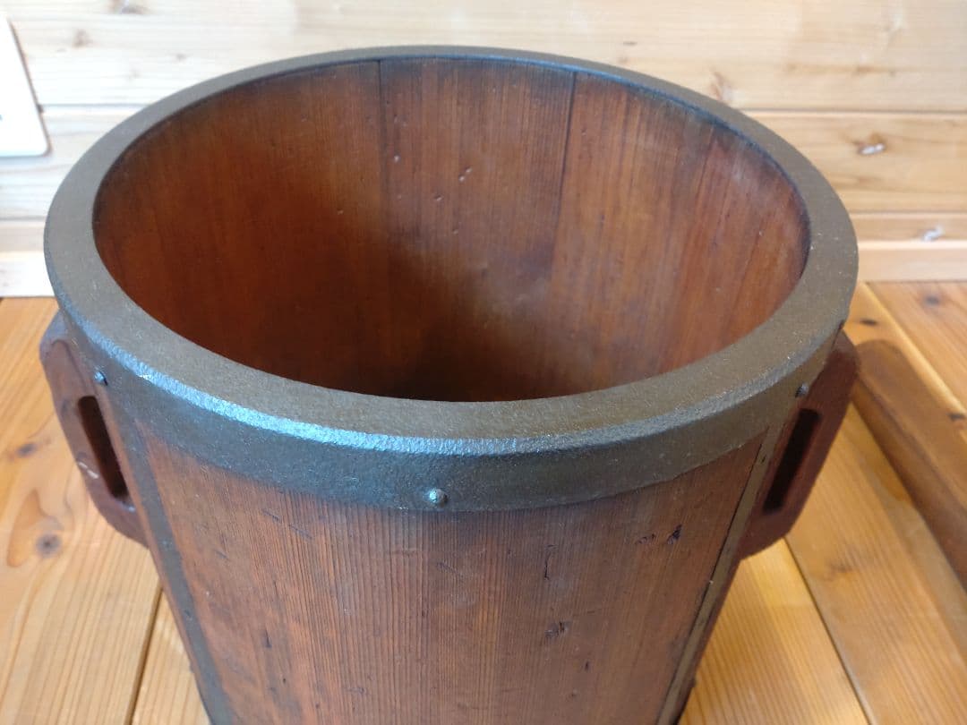 古民具　古道具　一斗桝と糸巻のセット　昭和レトロ　アンティーク