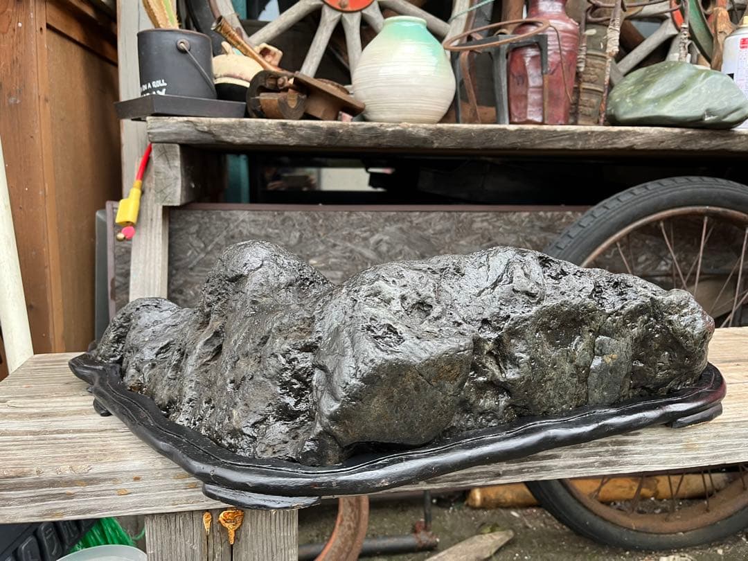 特大鑑賞石、60センチ、幸太郎石、幸太郎石台座付き、盆景石、盆石、水石、