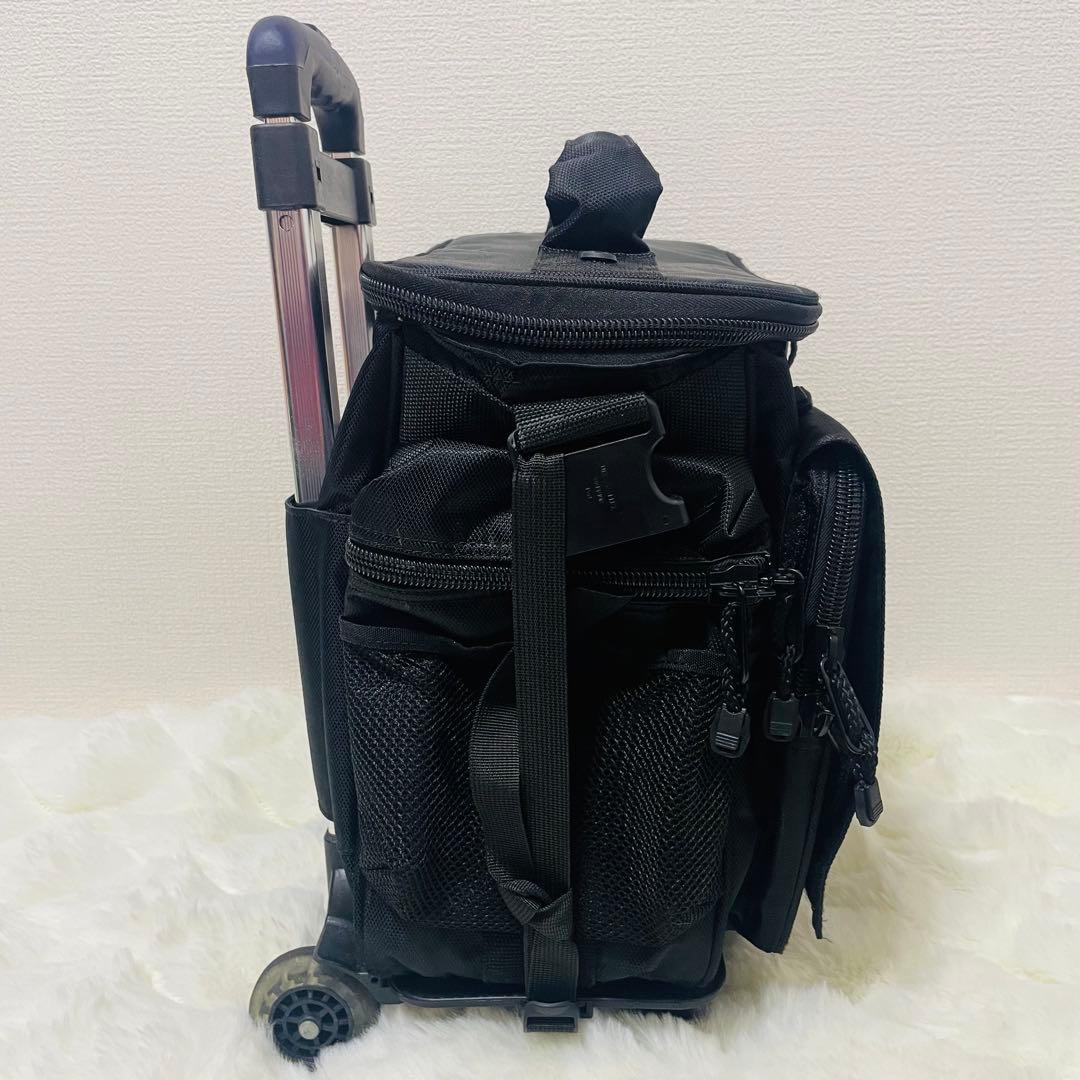 UDGレコードバッグ キャリーカート内蔵 Black インナーOrenge