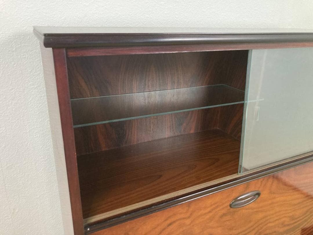 ロータイプ 昭和レトロ ライティングビューロー 勉強机 デスク 茶 ブラウン