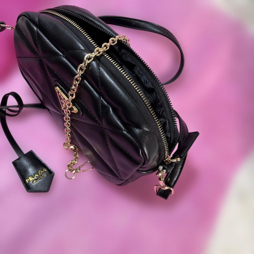 ブラック レザー ショルダーバッグノベルティ