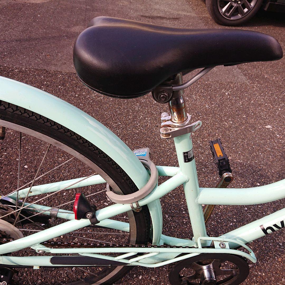 【こじろう】自転車 シティサイクル 26インチ ミントグリーン 女の子