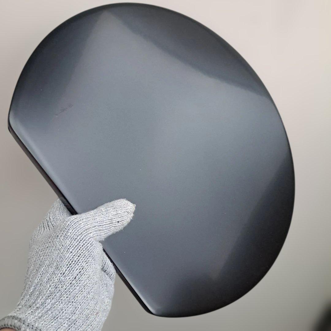 【輪島塗　五島屋謹製　尺2 半月膳×5客】布着本堅地　沈黒　西村国峰作　未使用品