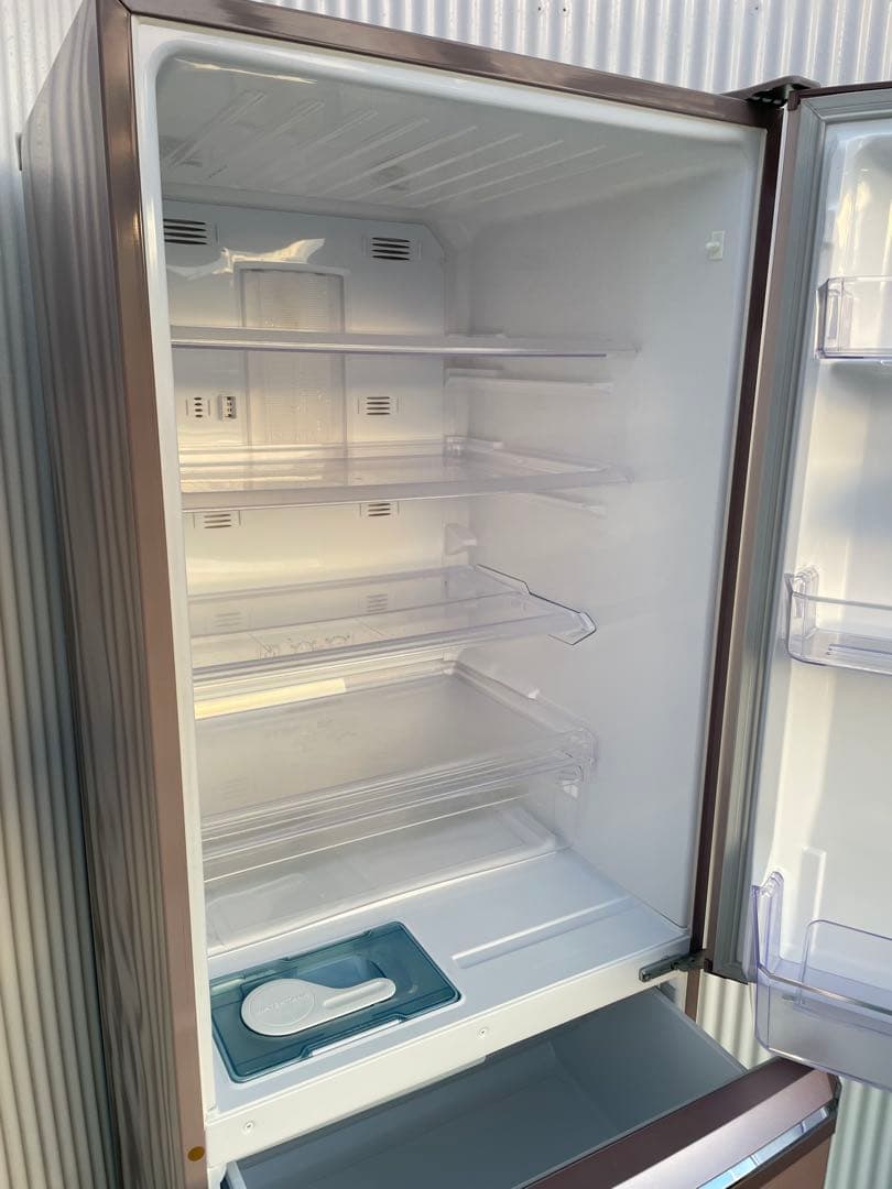 918三菱 おしゃれピンク 3ドア冷蔵庫 370L 自動製氷機能付き 静音 国産