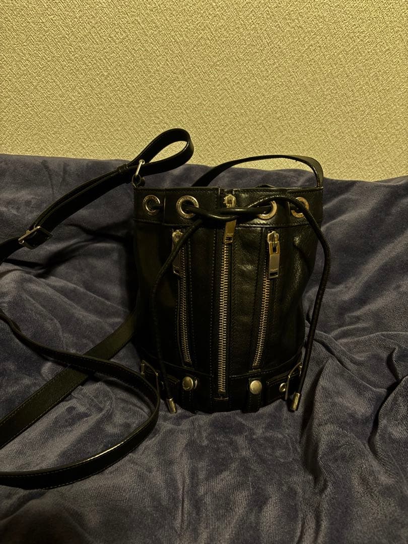 サンローラン　エディ期希少ライダースショルダーバック