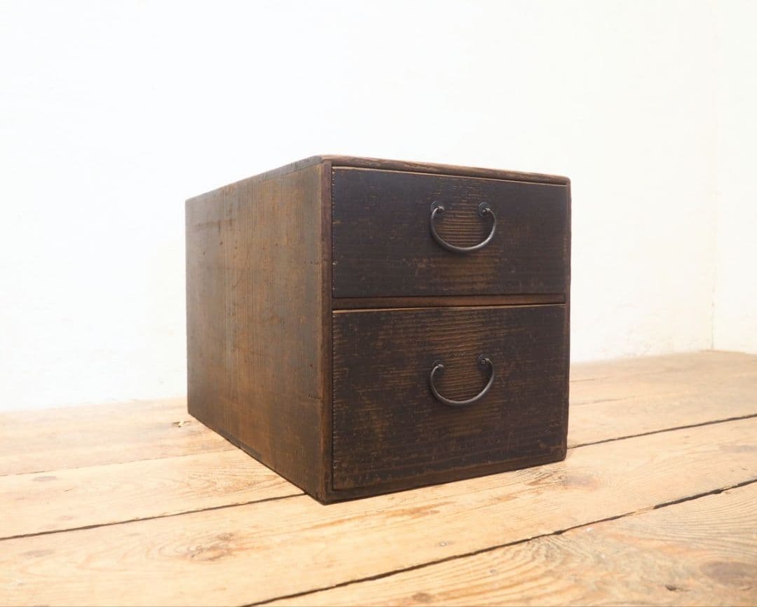 1267 アンティーク　小引き出し　収納棚　ケース　展示台　古家具古道具　レトロ