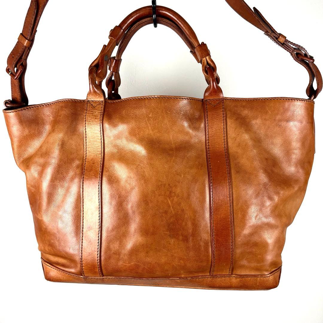 ゲンテン　ショルダーバッグ　2way トート　オールレザー　大容量　ビジネス