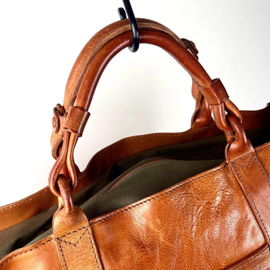 ゲンテン　ショルダーバッグ　2way トート　オールレザー　大容量　ビジネス