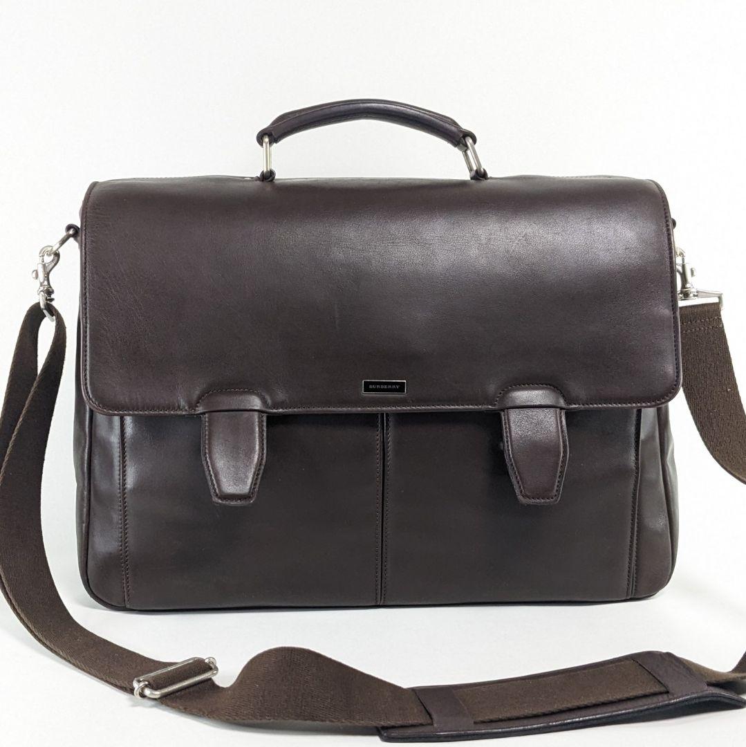 美品　バーバリー　ビジネスバッグ　レザー　ショルダーバッグ　ブリーフケース