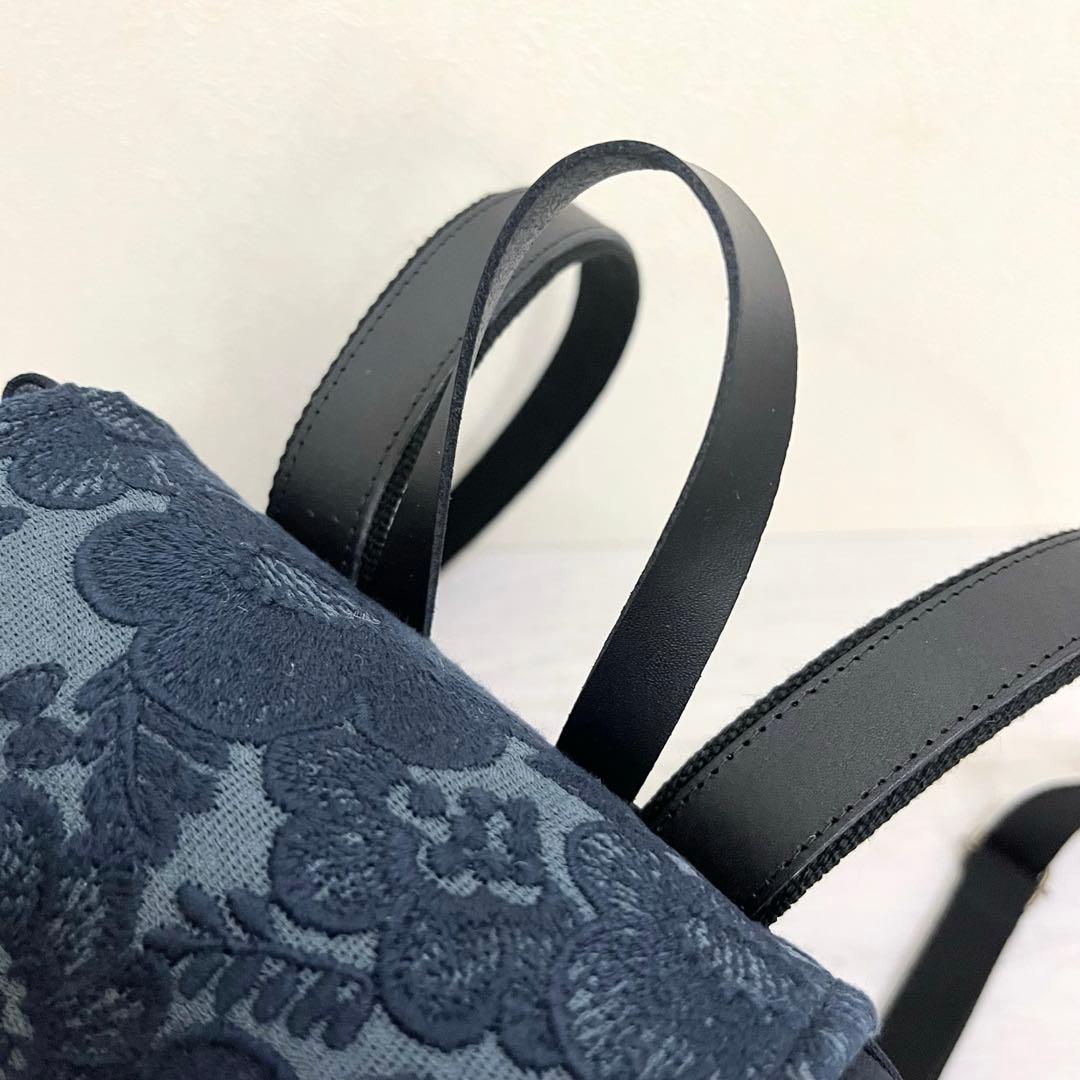 ミナペルホネン　ハンドメイド　リュック　smile flower