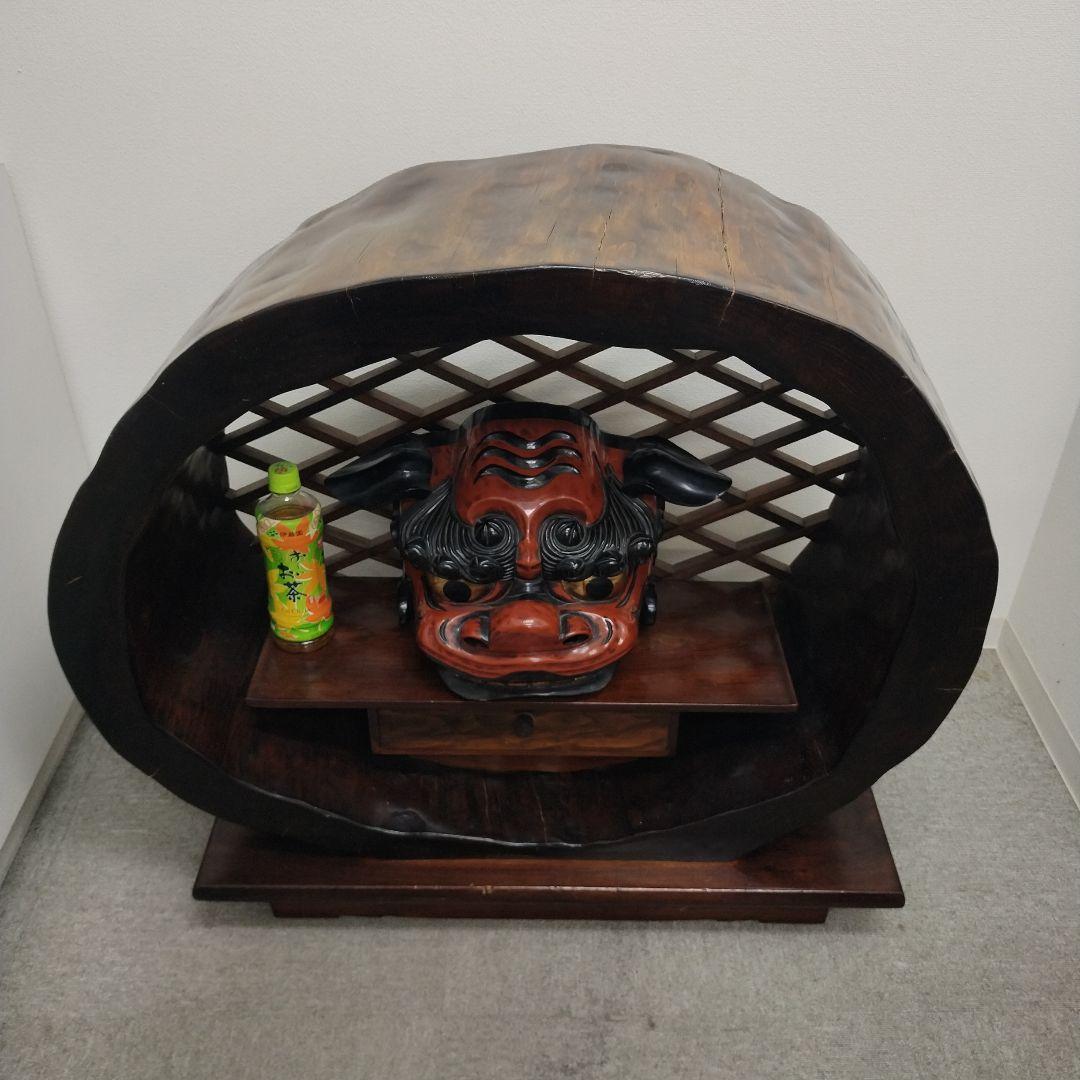 値下げ！　獅子頭　アンティーク飾り台付き