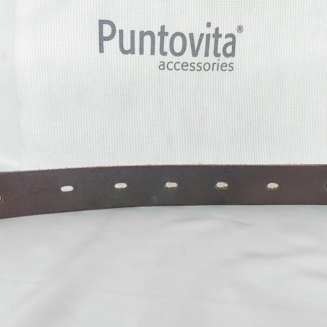 【極美品】Puntovita イタリア製　高級コンチョドレスベルト　袋付き正規品