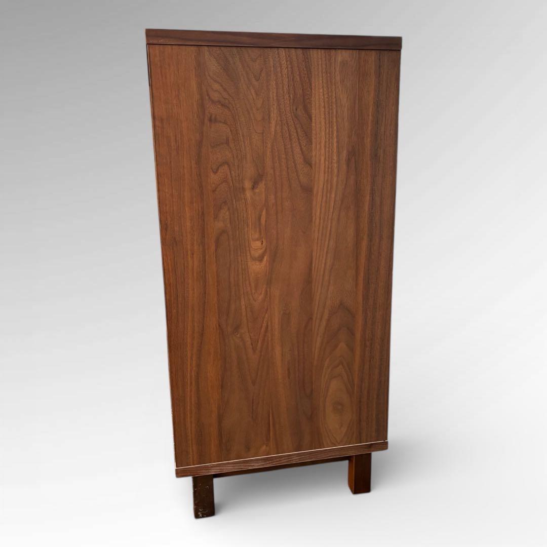 美品　無印良品　 ウォールナット　キャビネット　ガラス扉　脚付き　廃盤