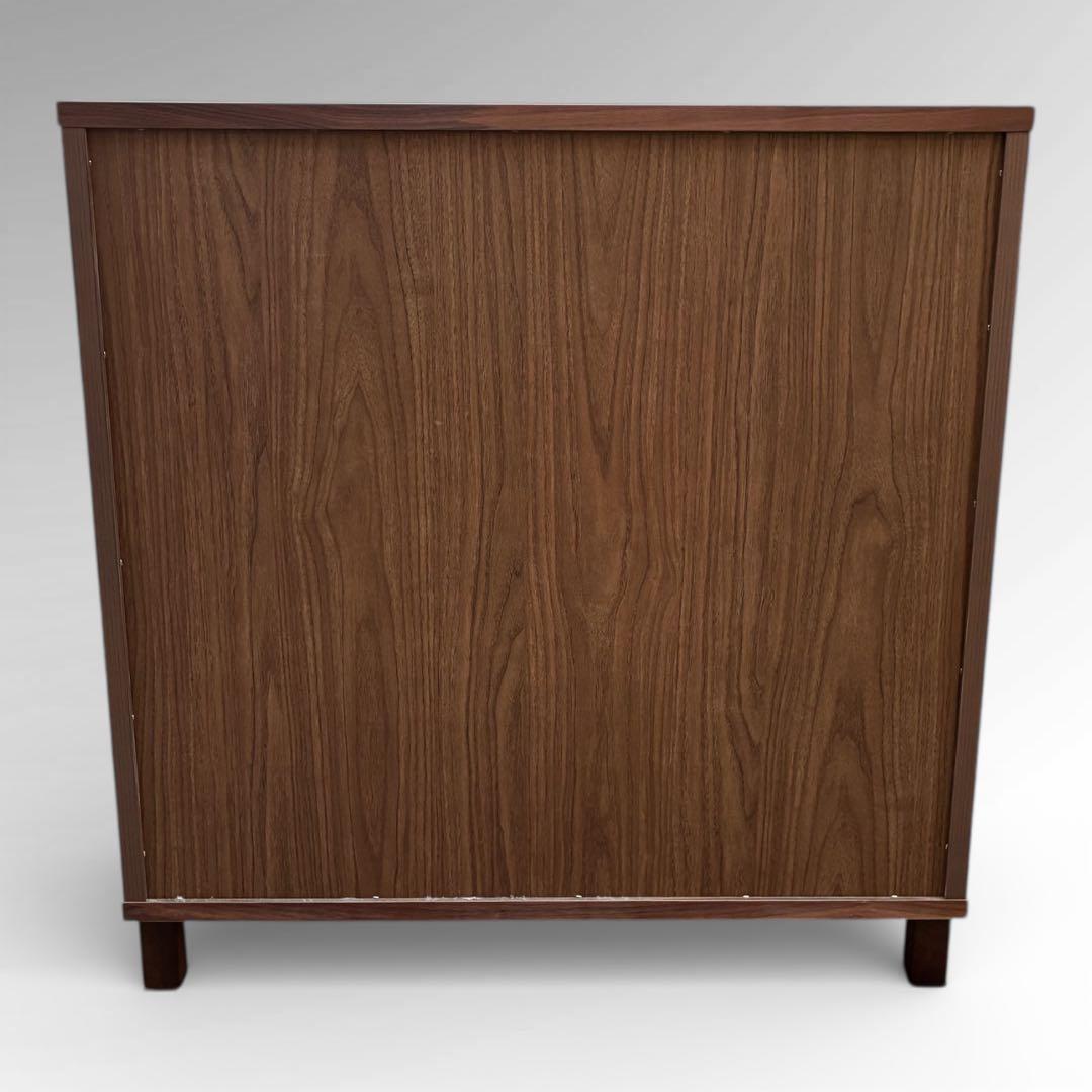 美品　無印良品　 ウォールナット　キャビネット　ガラス扉　脚付き　廃盤